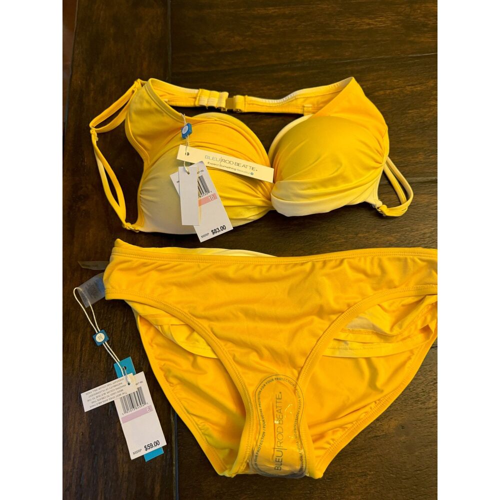 bleu rod Beattie Sunset yellow bikini